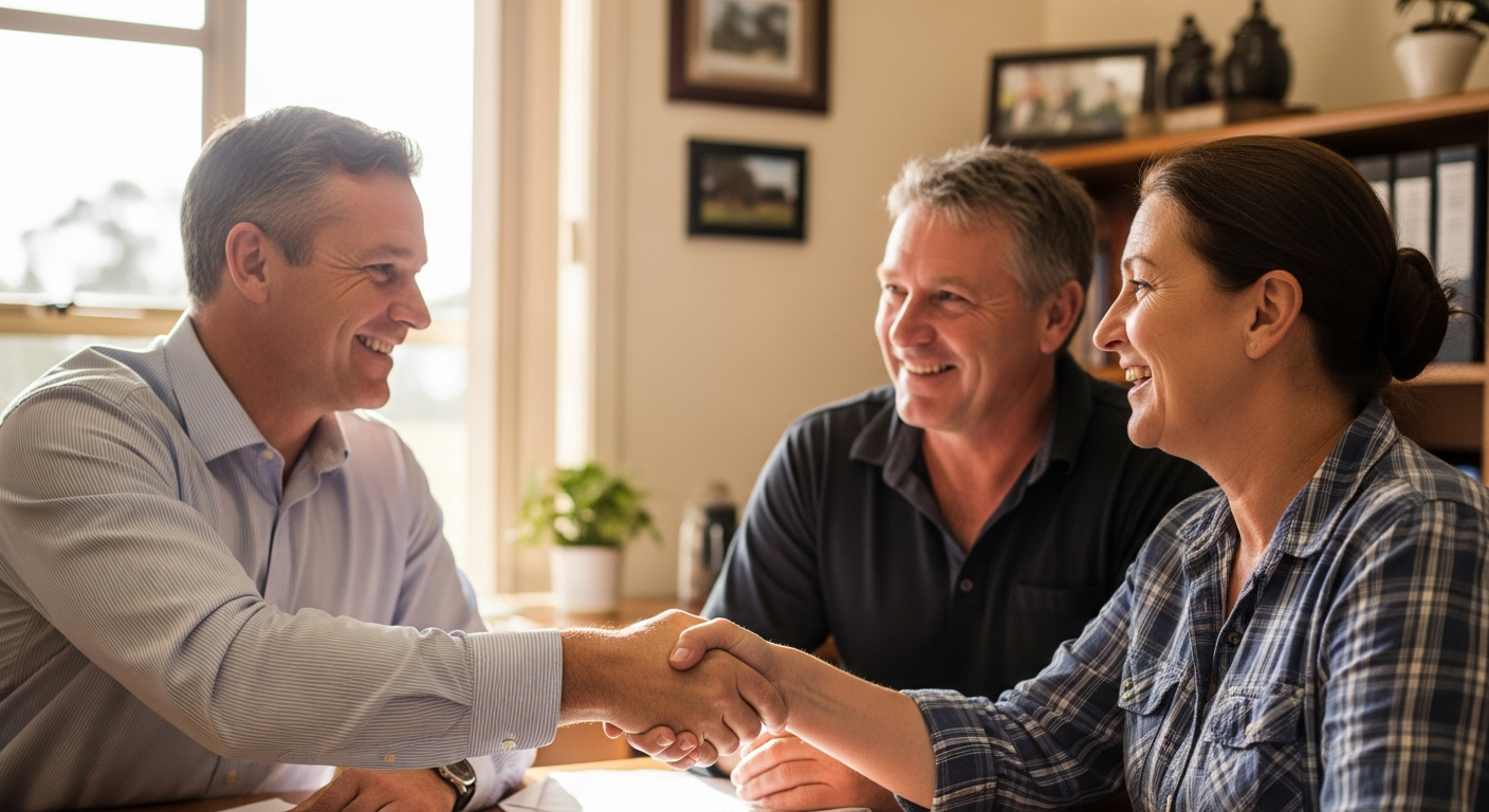 A Fitton Insurance broker meeting with a regional client